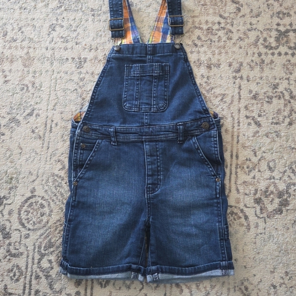 GYMBOREE Denim Overalls Shortalls Mr. Fix it Size 5T EUC